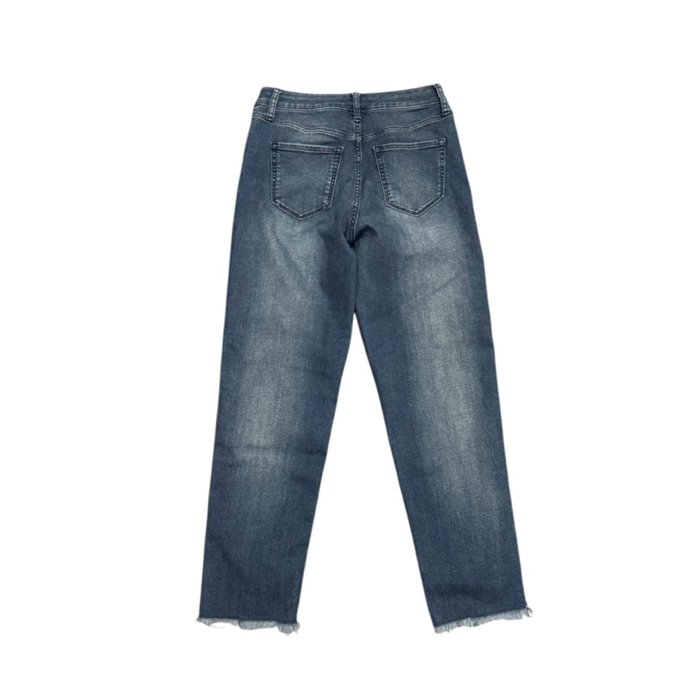 Nine West Women’s High Rise Straight Ankle Distressed Stretch Denim jeans Sz 2 - Picture 4 of 6